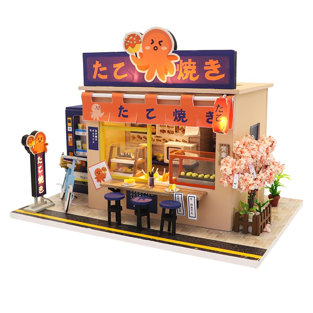 Handicraft Mini Dollhouse Kit Creative Room No Dust Cover For Kids Birthday Gift