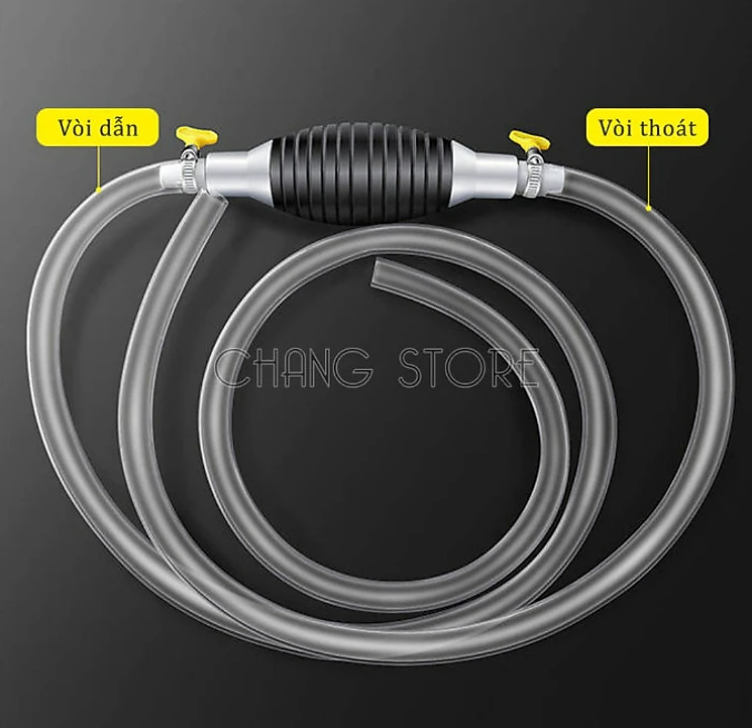 Dụng cụ bơm KG70 hút rượu, xăng dầu chất lỏng bóp tay dễ thủ công đa năng dài 1m - Hàng chính hãng