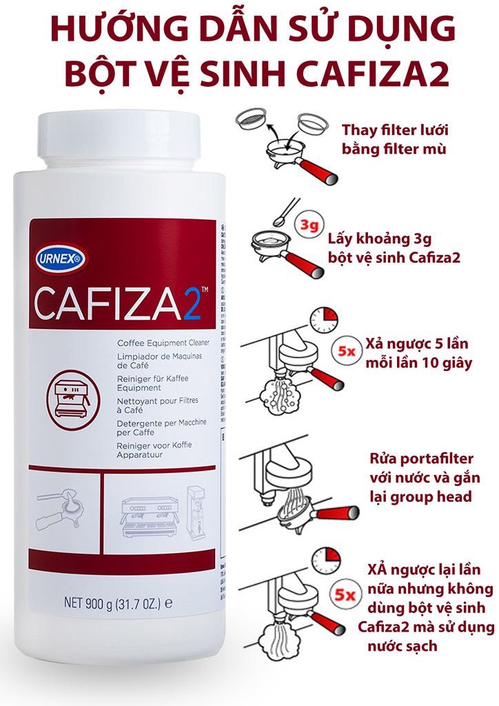 Bột vệ sinh máy pha cà phê Cafiza 2