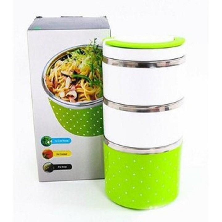 Cặp lồng cơm giữ nhiệt 3 tầng ruột inox
