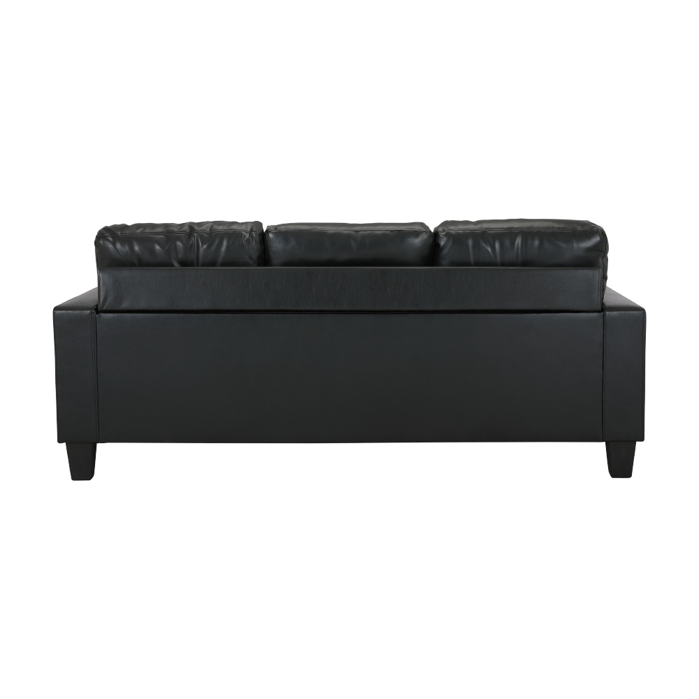 Sofa giường góc chữ L trái ARDEN khung gỗ, đệm bọc da PVC cao cấp màu đen | Index Living Mall -  Phân phối độc quyền tại Việt Nam