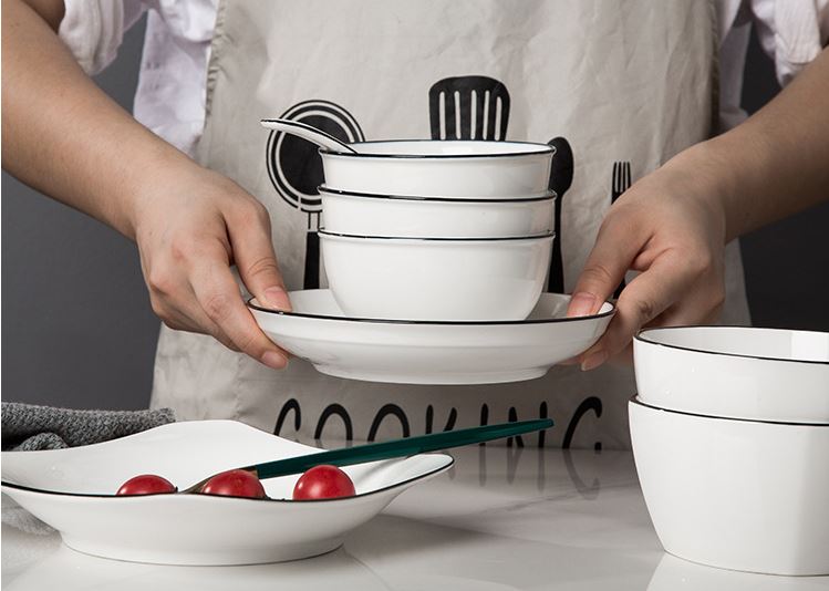 Set 22 chi tiết trắng viền đen phong cách Bắc Âu