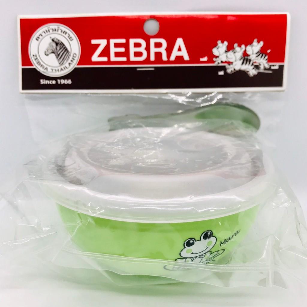 Chén Inox Zebra Hai Lớp Có Nắp Kiddy Kèm Muỗng - 184202