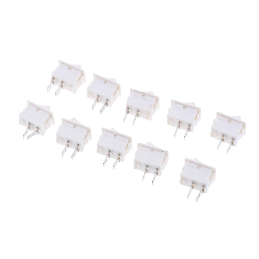 10 Pieces On/Off Rocker Press Button Toggle Switch 2 Pins For Home