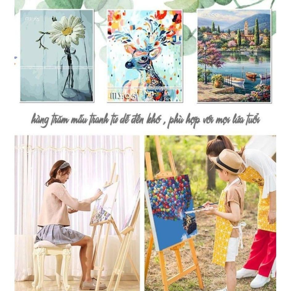 Tranh Tô Màu Số Hóa Đẹp Đã căng khung -Tranh tự tô màu h026