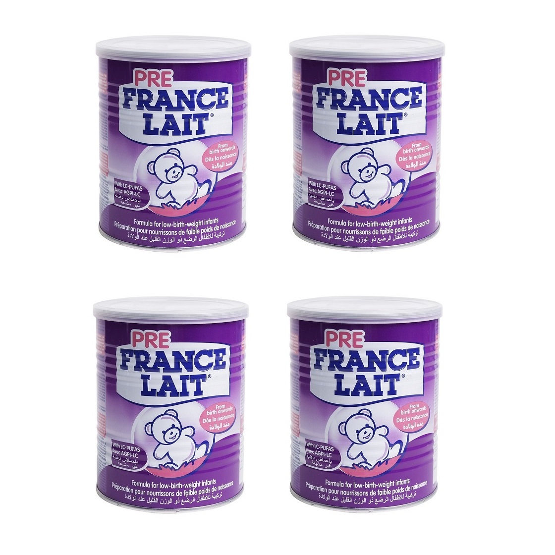 Bộ 4 Lon Sữa cho trẻ sinh non, nhẹ cân Pre France Lait 400g