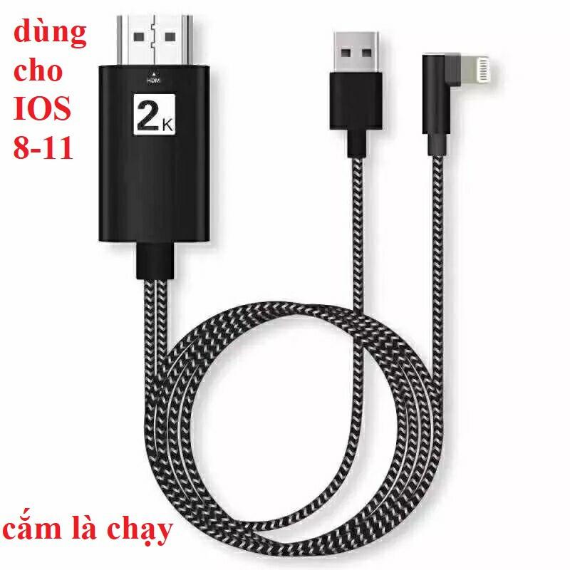 Cáp HDMI cho Iphone 5/6/7/8/X hỗ trợ 4K