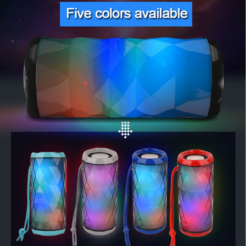 ZK40 Dropshipping TG167 Đèn Ngủ Mới Loa Mạnh Mẽ Di Động Loa Bass Màu Thoáng Mát Không Dây Chống Nước Giảm Tiếng Ồn Màu sắc: Đen