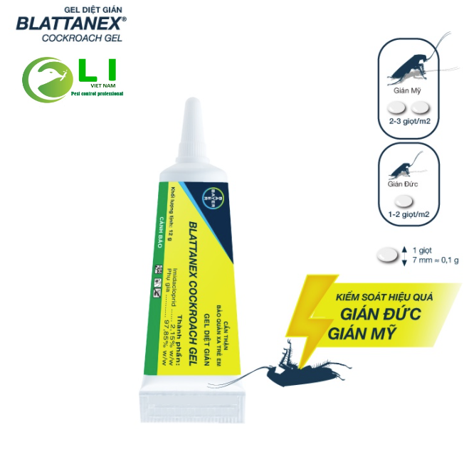 Gel Diệt Gián BLATTANEX COCKROACH - BAYER 12gram