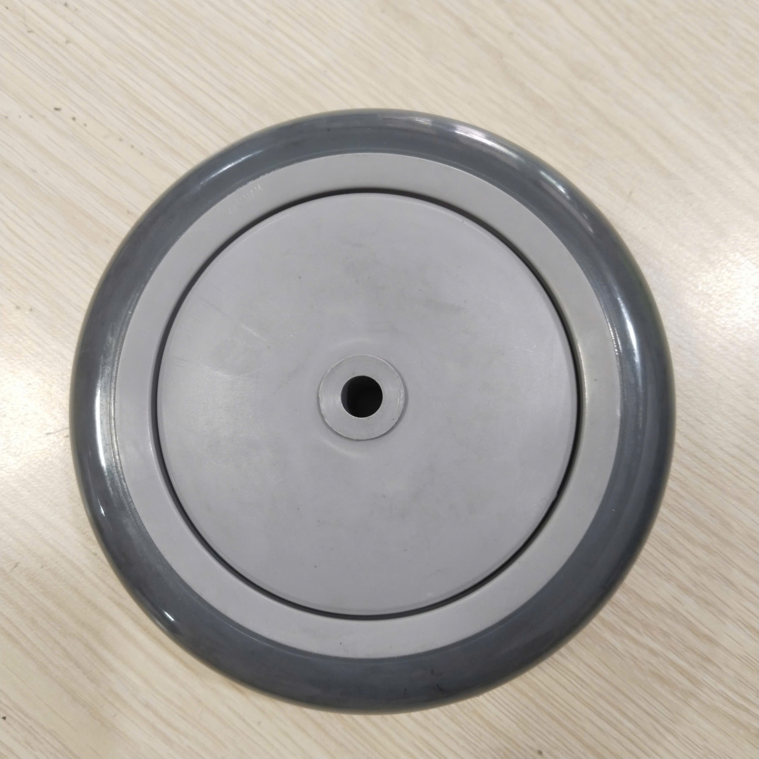 Bánh xe rời Pu màu xám 125mm, bánh xe rời, bánh xe cho xe siêu thị - Pareo