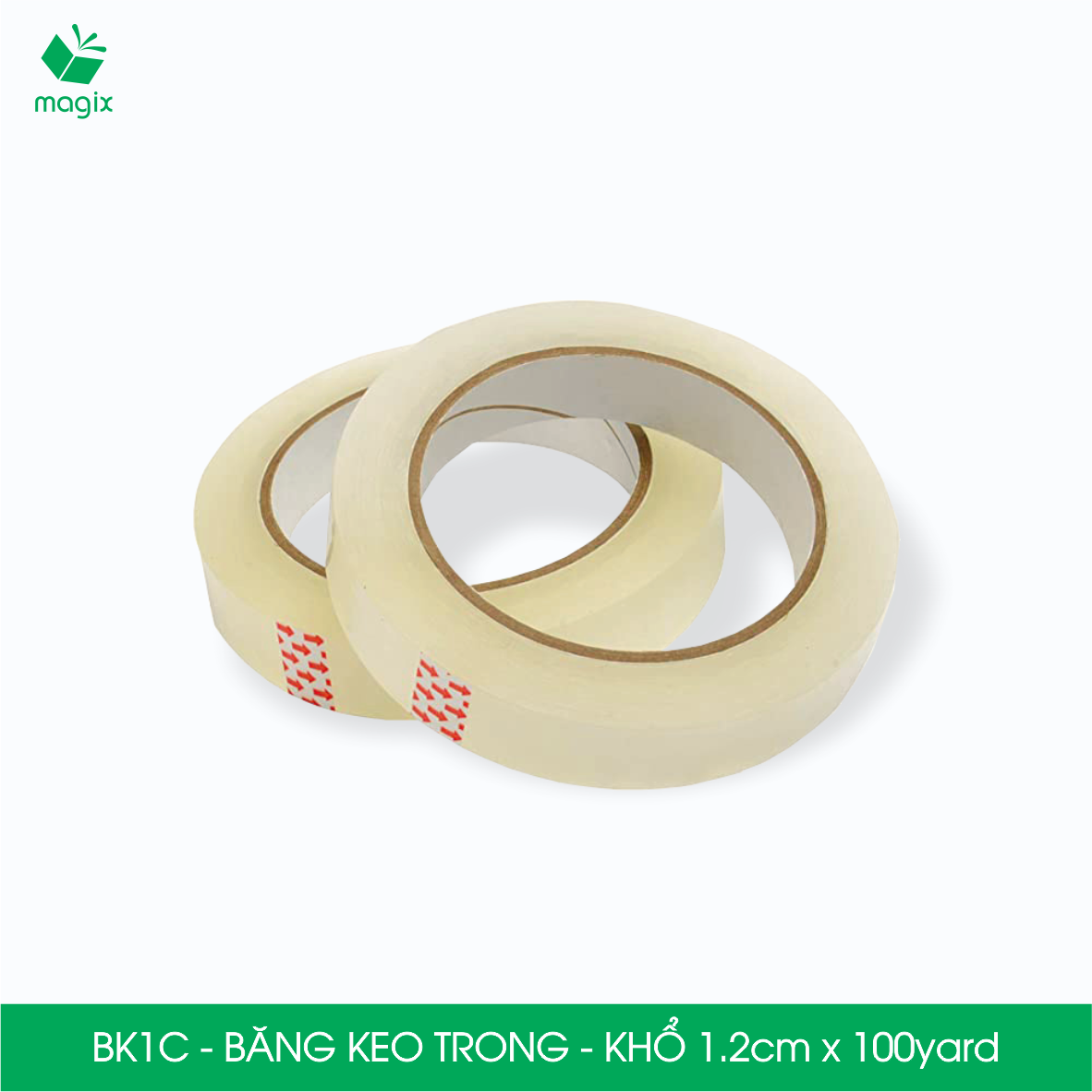 BK1C - Block 24 cuộn băng keo trong khổ 1.2cm x 100yard - Băng dính văn phòng, trường học