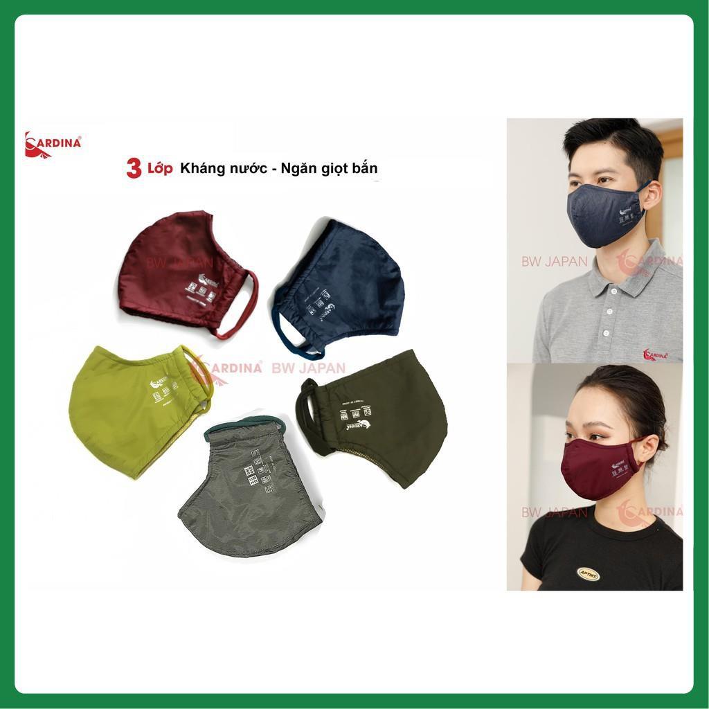 Khẩu Trang Vải Gió 3 Lớp Chống Thấm Nước - Có Thể Tái Sử Dụng