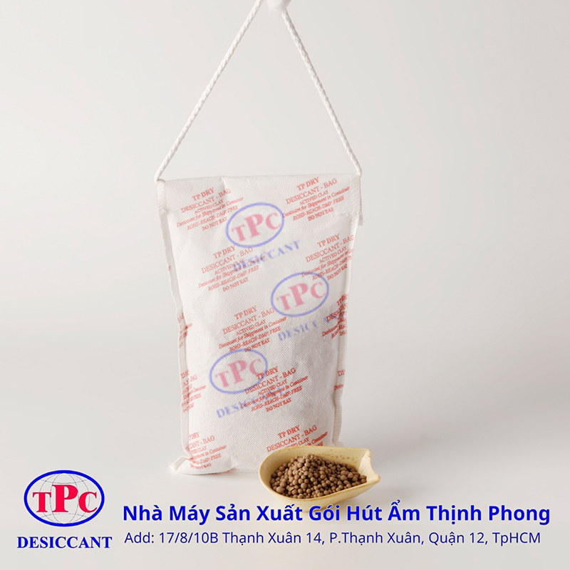 Hàng CHính Hảng - Hút Ẩm Túi Clay 200-500gram vải đỏ dây treo