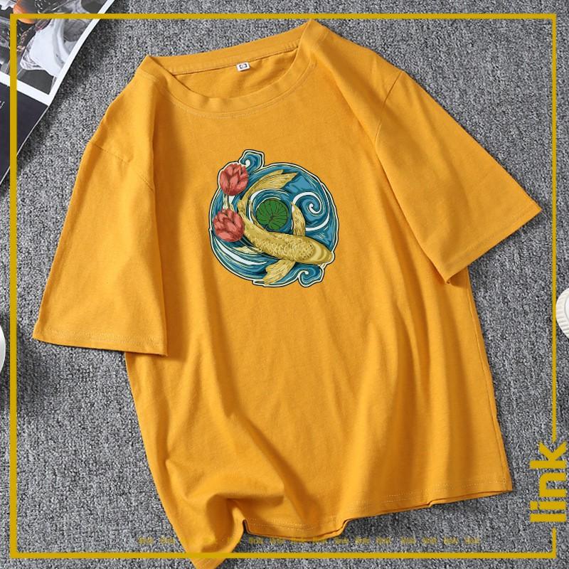 Áo thun tay lỡ CÁ - FISHING chất mát mềm mịn unisex