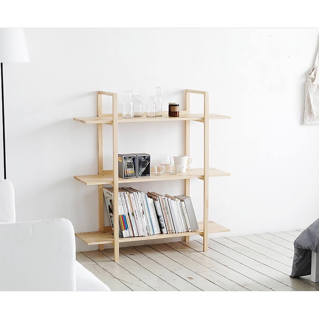 Kệ Sách B Bookshelf 3 Tầng - Hàng Cao Cấp - Màu Gỗ Tự Nhiên