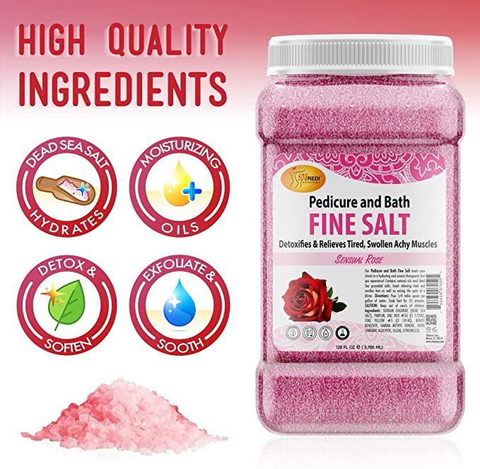 Muối tắm Pedi Bath Fine Salt mùi Hoa Hồng 3785 ml