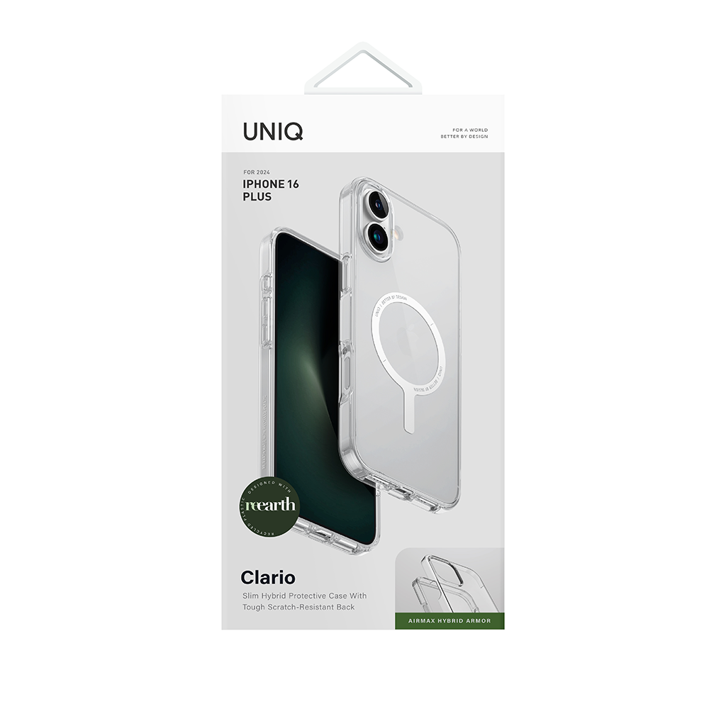 Ốp Lưng trong suốt sạc từ tính UNIQ MAGCLICK CHARGING CLARIO Dành cho iPhone 16 PRO MAX/ 16 PRO/ 16 PLUS/ iphone 16_ Hàng chính hãng