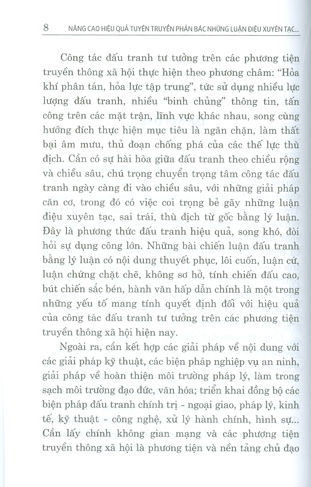 Nâng Cao Hiệu Quả Tuyên Truyền, Phản Bác Những Luận Điệu Xuyên Tạc, Sai Trái, Thù Địch Trên Các Phương Tiện Truyền Thông Xã Hội (Sách Chuyên Khảo)