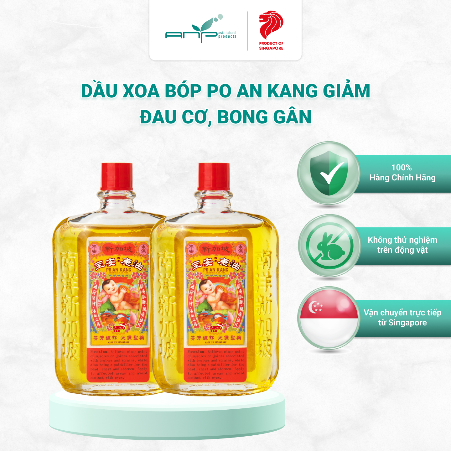 Combo 2 Dầu Xoa Bóp Po An Kang 50ml Được Điều Chế Từ Các Thành Phần Tự Nhiên Giúp Giảm Đau Khớp Hỗ Trợ Giảm Đau Nhức Cơ Bong Gân