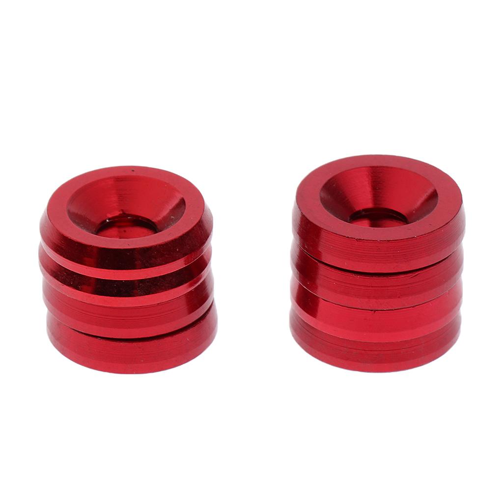 8 Sets M6 Bumper Washer Bolt Engine Bay Screw Kit CNC Billet Aluminum Red