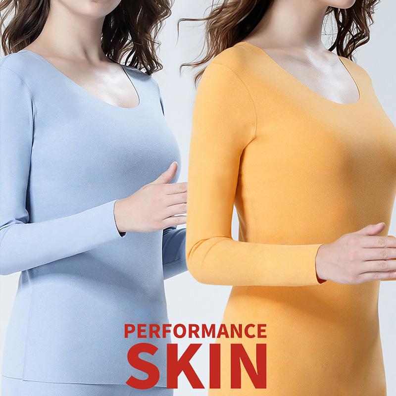 Áo Giữ Nhiệt Lót Áo Gợi Cảm Cao Cấp Mùa Đông Liền Mạch Quần Lót Sinh Nhiệt Top Cation 2 Mặt Lông Cừu Ấm Giữ Nhiệt Quần Áo