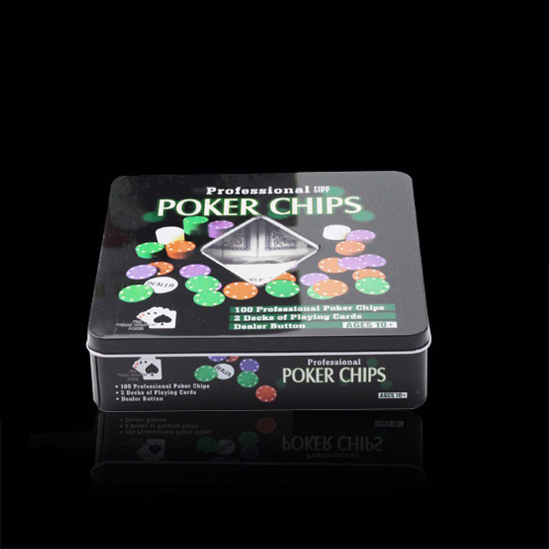 Hộp Đựng Phỉnh Poker 100 Chips Kèm 2 Bộ Bài - Home Decor Furniture