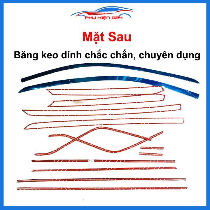 Bộ nẹp viền chân kính cong kính Suzuki XL7 2020 Inox sáng bóng chuẩn form xe
