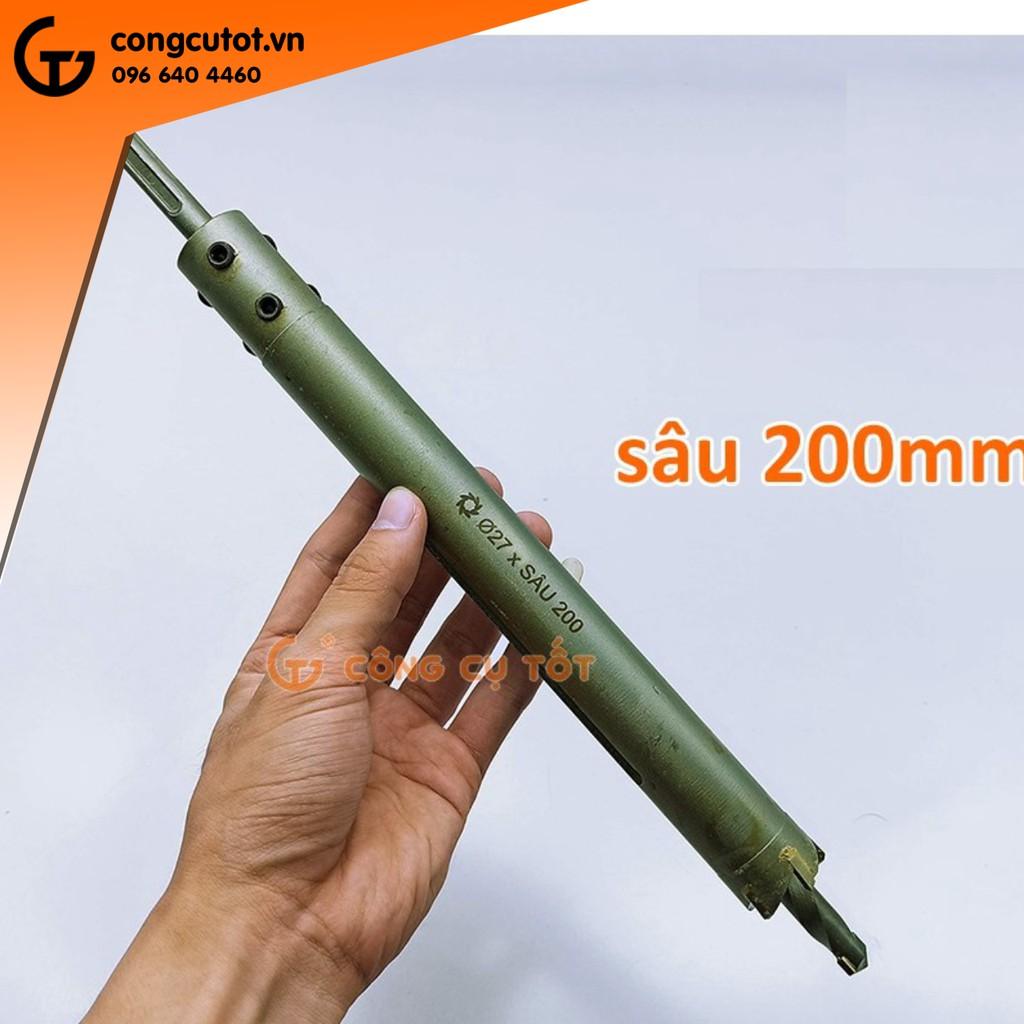 Mũi khoét tường đuôi gài sâu 200mm