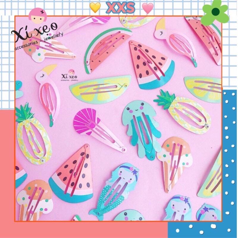 Kẹp tóc nữ Hàn Quốc set kẹp tóc cho bé gái hoa quả , Nấm cute đáng yêu ngọt ngào camcamvintage