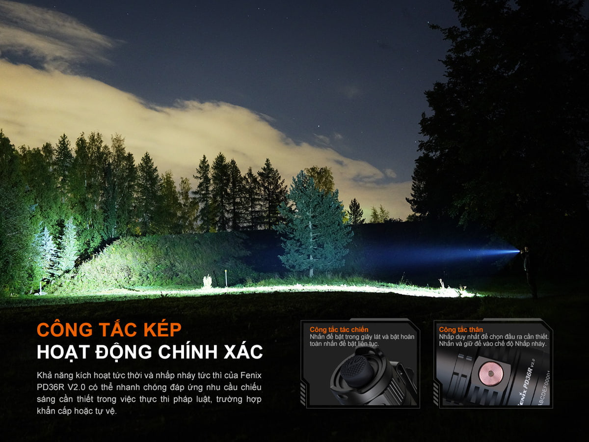 Đèn pin cầm tay Fenix PD36R V2.0