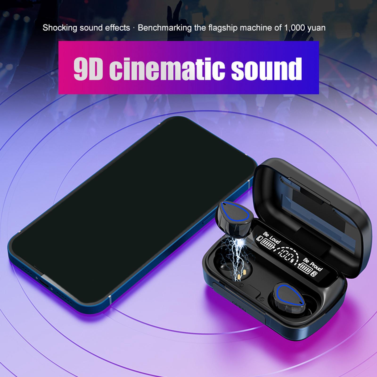 With 1200mAh Charging Case Sweatproof Headset for Business Workout