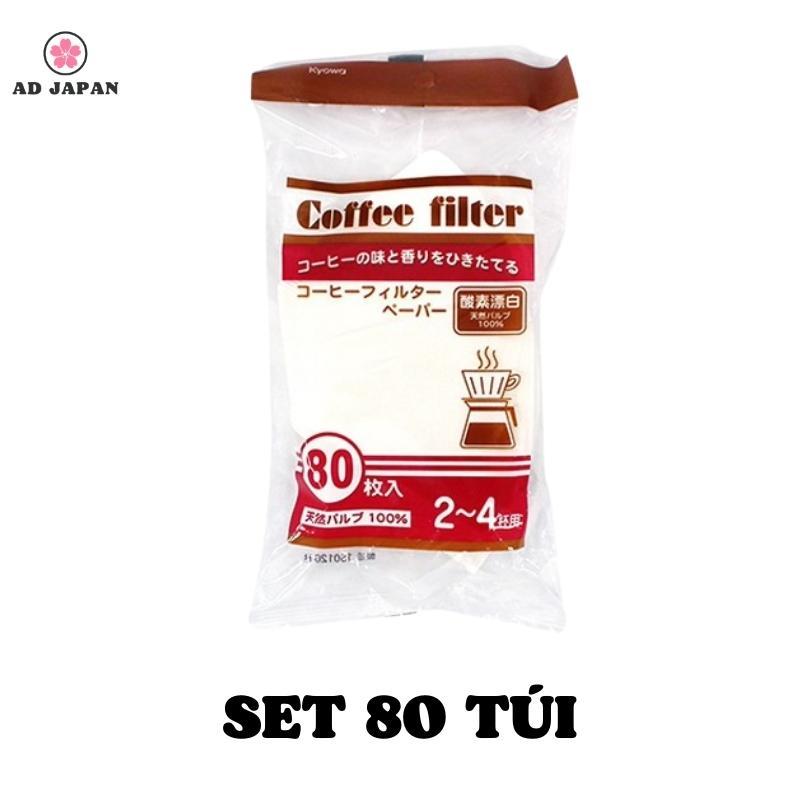 Giấy lọc cà phê set 50 túi, 80 túi Kyowa hàng nội địa Nhật Bản AD32