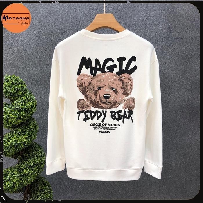 Áo nỉ dài tay chất đẹp, Áo sweater chất đẹp kiểu dáng Hàn Quốc in Gấu Magic mã NZ622