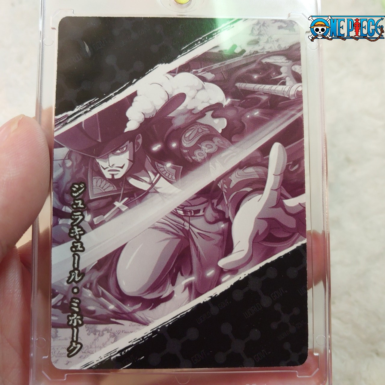 Mihawk Dracule POP01 SR113 Thẻ OnePiece Mắt Diều Hâu thất vũ hải Anime One Piece hiệu ứng phản quang 1459 NF4 1-13