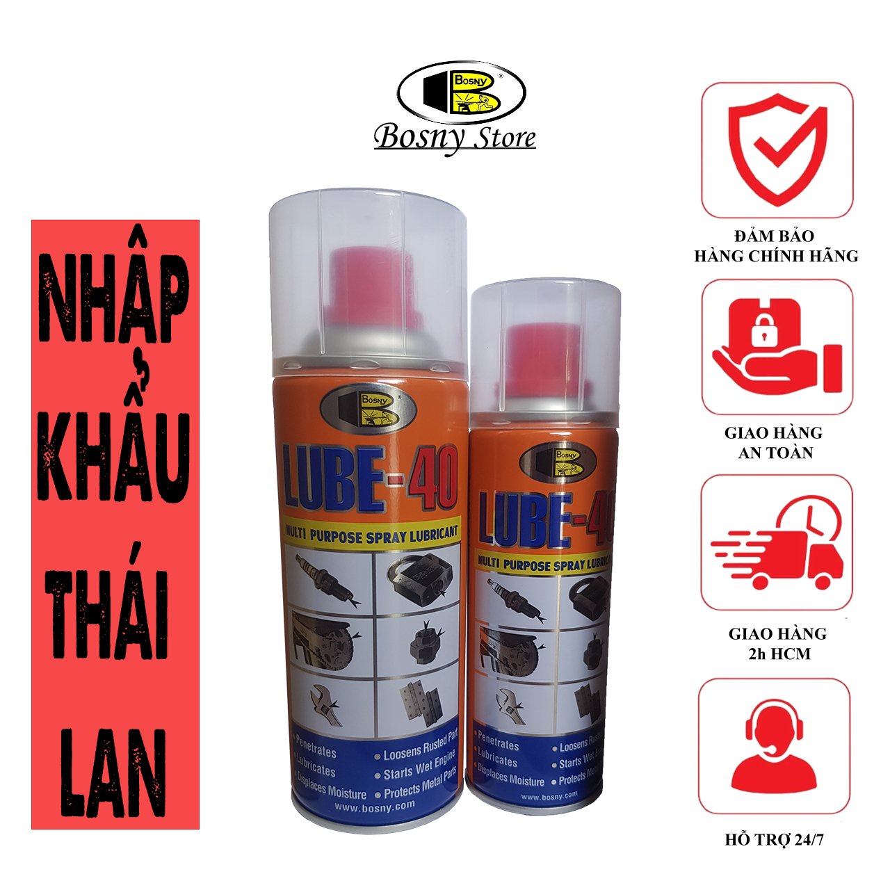 LUBE-40 MULTI-PURPOSE SPRAY LUBRICANT - Sản phẩm chống rỉ sét đa năng