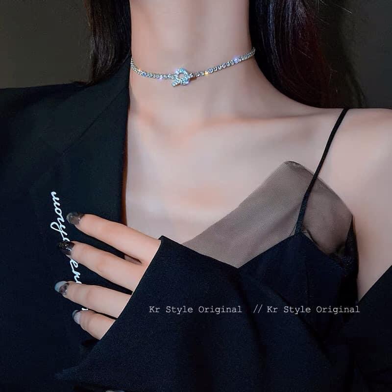 Vòng cổ chocker phong các hàn quốc đơn giản