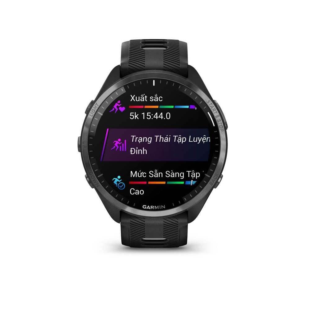 Đồng Hồ Thông Minh Garmin Forerunner 965 GPS (Black/White) - Hàng Chính Hãng