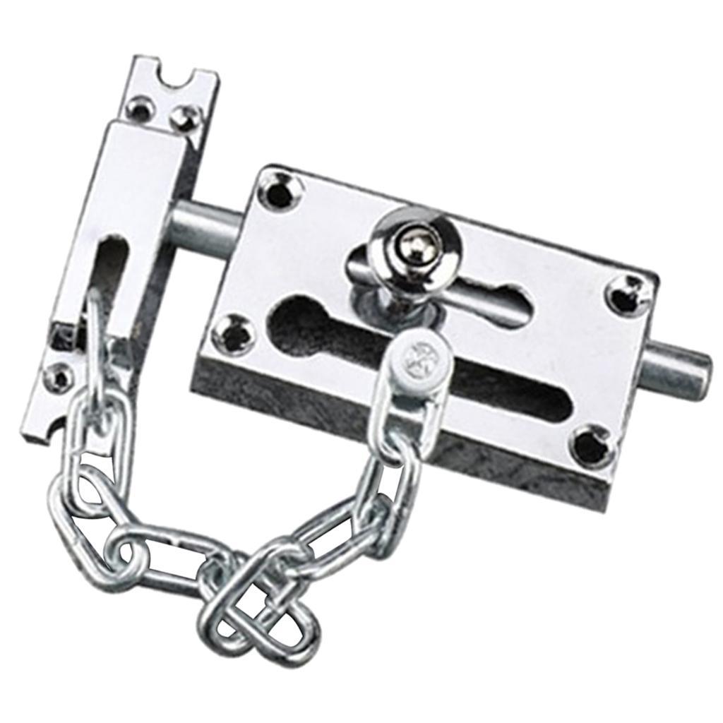 Door Lock Security Sliding Door Latch Chain Lock Fastener Latch, Bronze