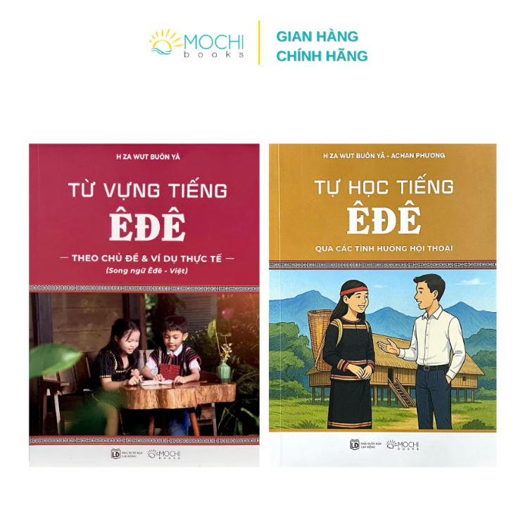 COMBO 2 cuốn: Từ vựng tiếng Êđê theo chủ đề và ví dụ thực tế (Song ngữ Êđê - Việt) + Tự học tiếng Êđê qua các tình huống