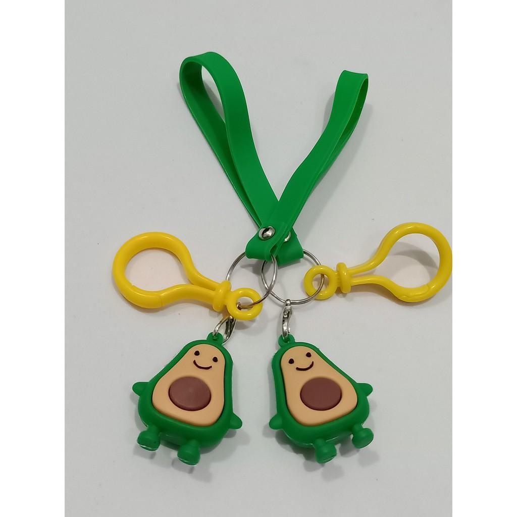 Móc khóa hình bơ dễ thương, móc khóa bơ-Móc khóa bơ mẫu 2-Móc khóa keychain dẻo quả bơ Tom House