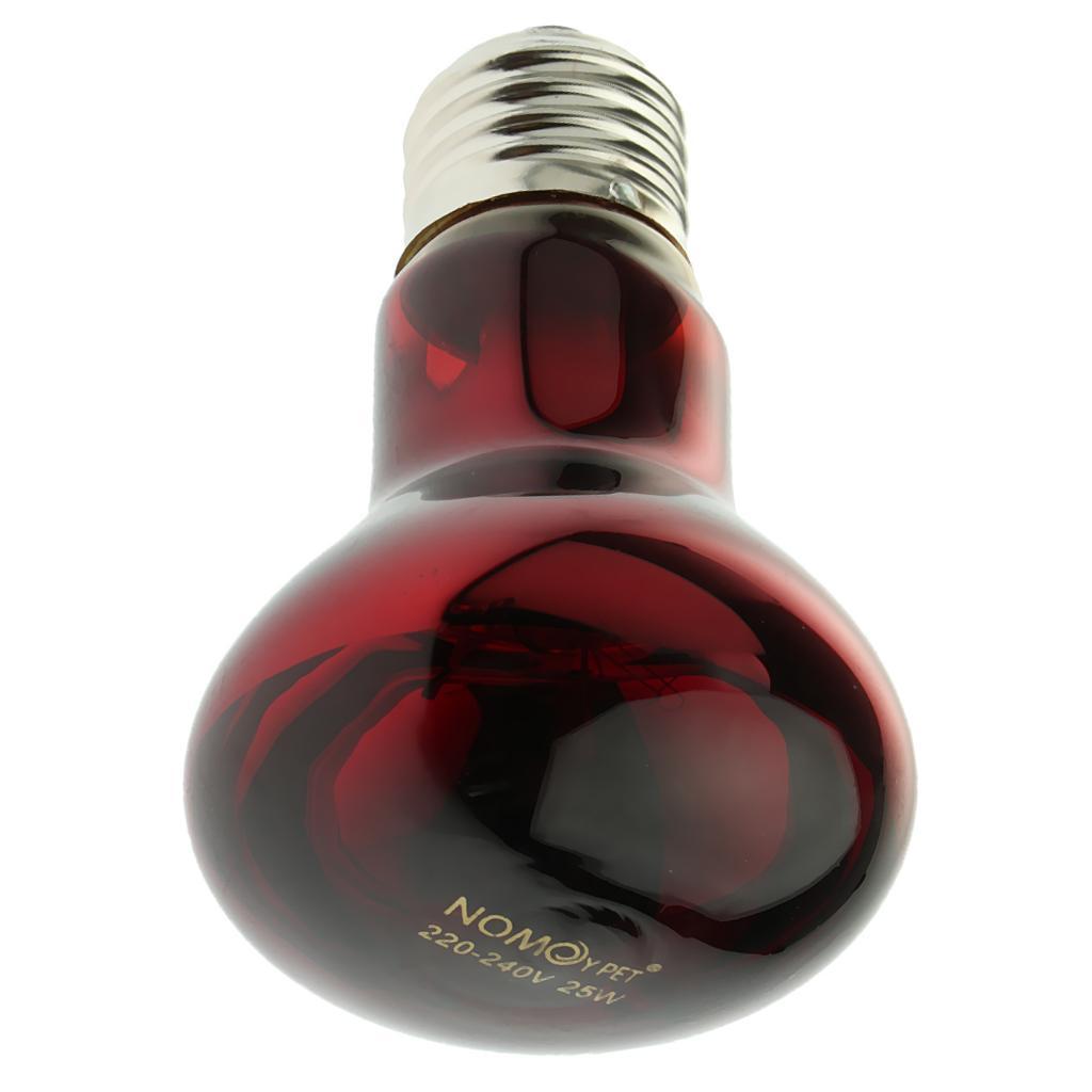 Heating Infrared Lamp Emitter Lamp Bulb E27 Red 25W