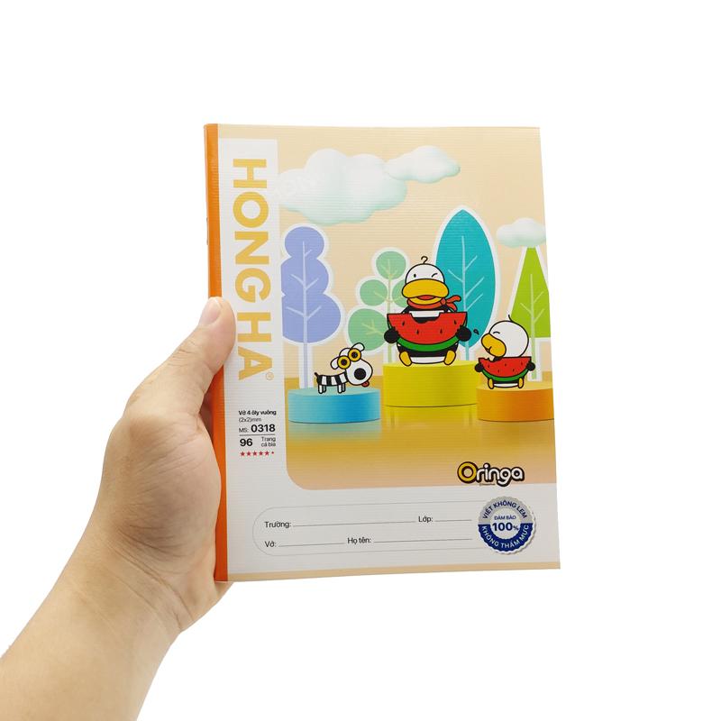 Lốc 5 Tập Học Sinh Class Oringa Fun 4 Ô Ly Vuông 96 Trang 80gsm - Hồng Hà 0318 (Mẫu Sản Phẩm Giao Ngẫu Nhiên) - Tặng Kèm 1 Cuốn Cùng Loại