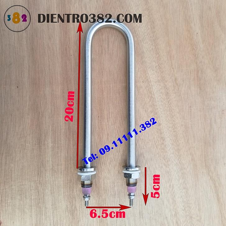 Điện trở đun nước chữ U cho nồi phở chất liệu inox 304 điện áp 220V