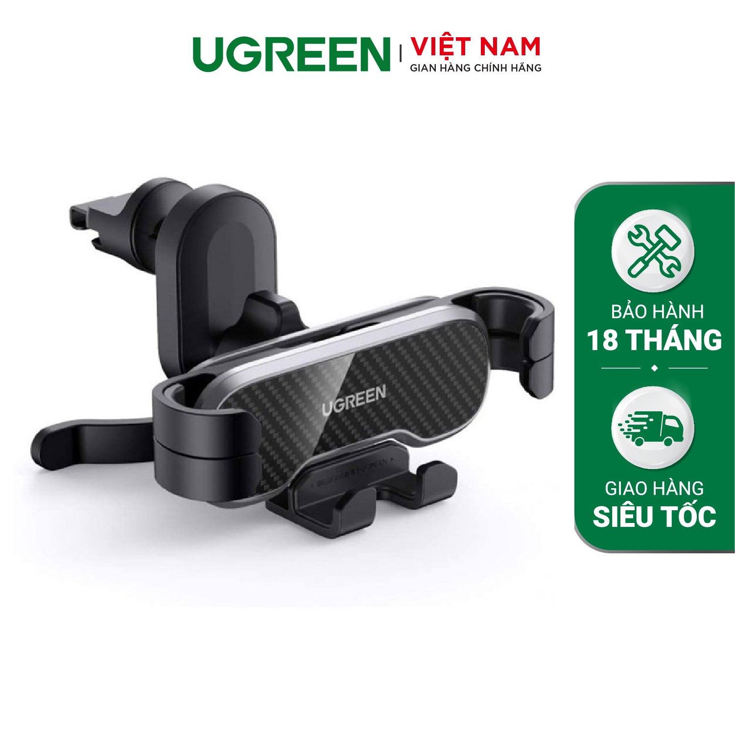 Giá đỡ điện thoại cắm khe gió điều hòa trên xe hơi kích thước từ 4.7 đến 6 inch UGREEN 80871 - Hàng phân phối chính hãng