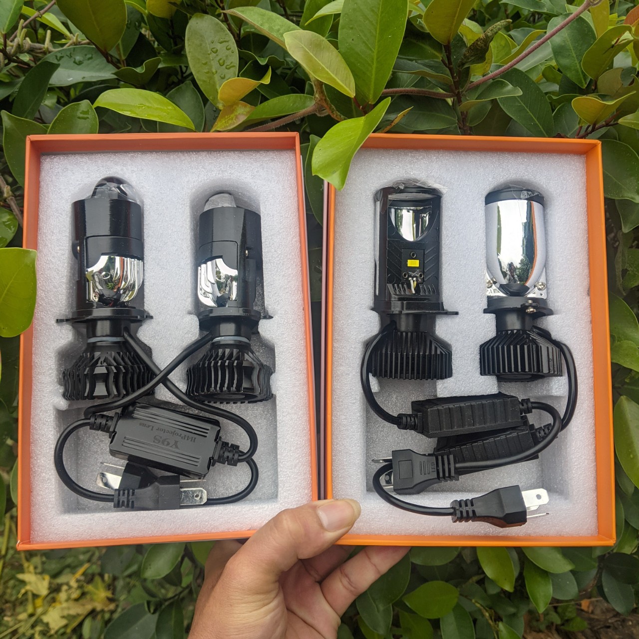 Đèn pha LED Y9S Plus 65W lắp xe máy ô tô bi cầu bản cải tiến có trợ pha LAZE siêu sáng hàng víp xem video, phụ kiện xe máy