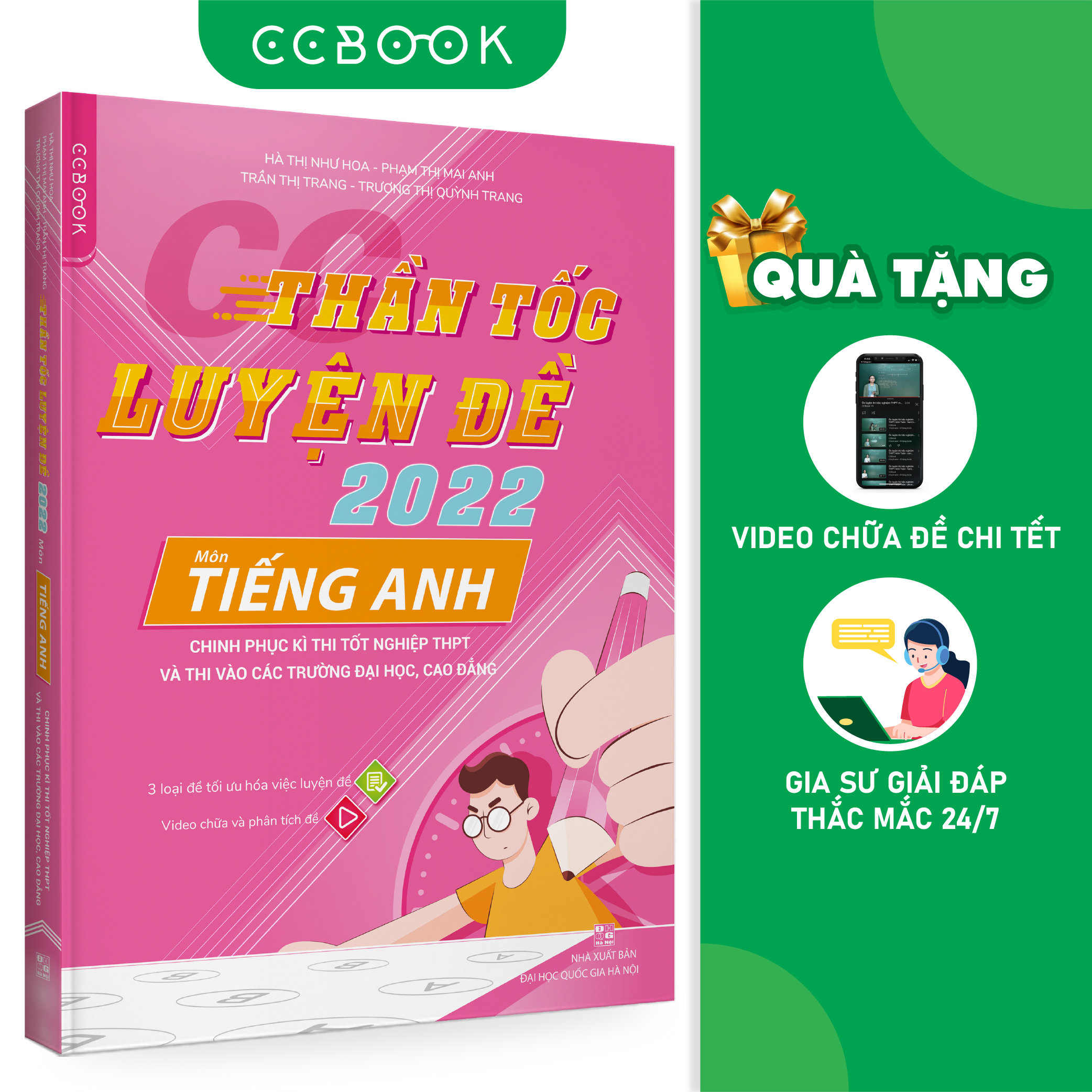 Sách - CC Thần tốc luyện đề 2022 môn Tiếng Anh - Ôn thi tốt nghiệp THPT - Luyện thi đại học - Chính hãng CCbook