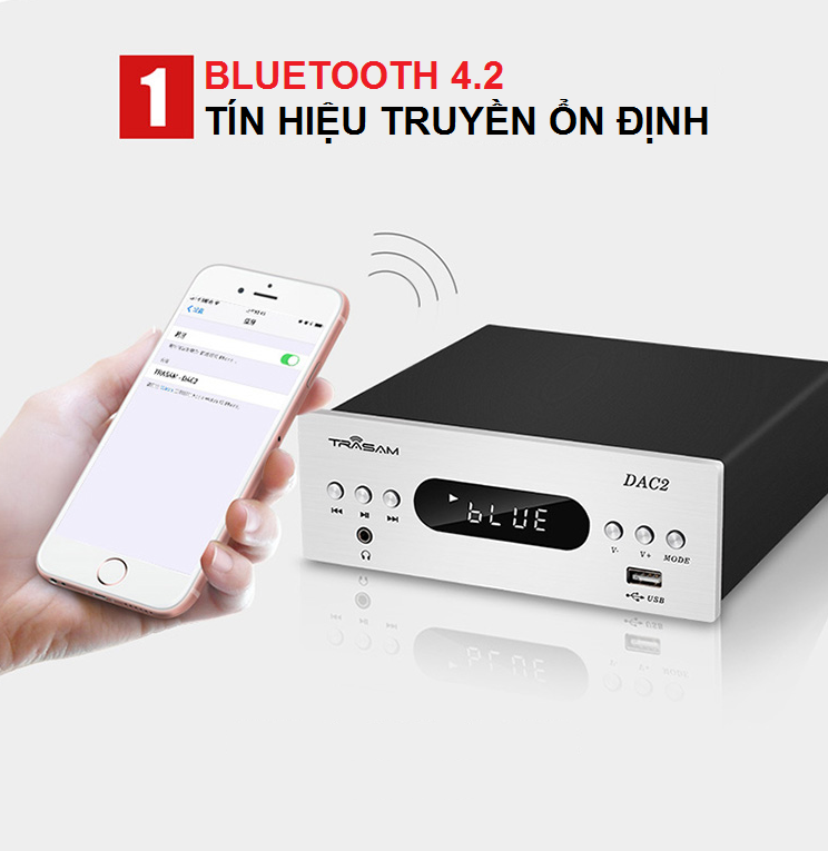 ROGTZ Bộ DAC Giải Mã Âm Thanh Bluetooth 32BIT 192KHZ TRASAM DAC2 PRO - Hàng Nhập Khẩu