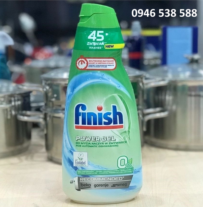 Gel rửa chén bát Finish Eco 0% - 900ml/ chai
