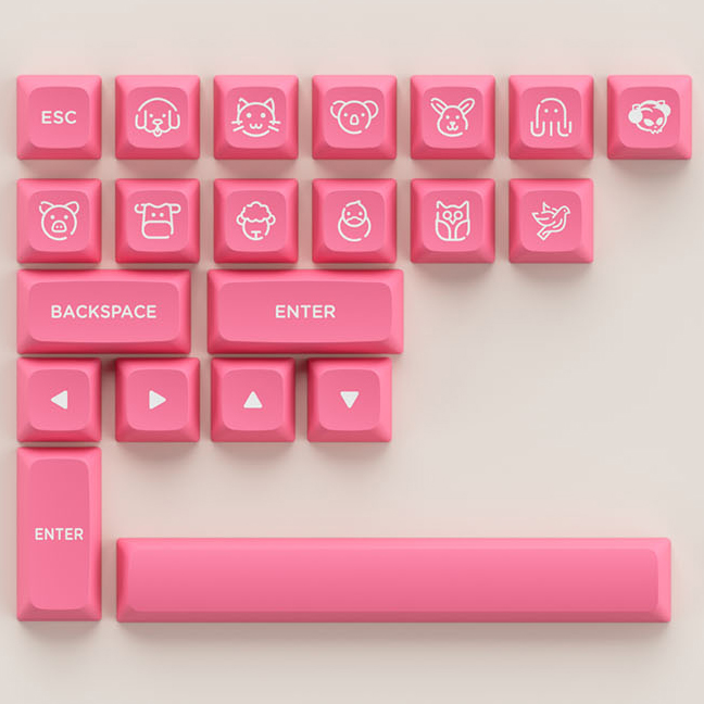 Nút Bàn Phím Cơ AKKO Keycap set - Prunus Lannesiana (ASA-low profile) - Hàng Chính Hãng