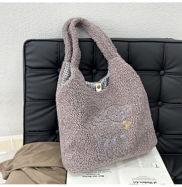 Túi Lông Hàn Quốc Kích thước Lớn 30x46x10cm Vừa A4 Laptop Thiết Kế Đơn Giản Tote Kẹp Nách Jess109